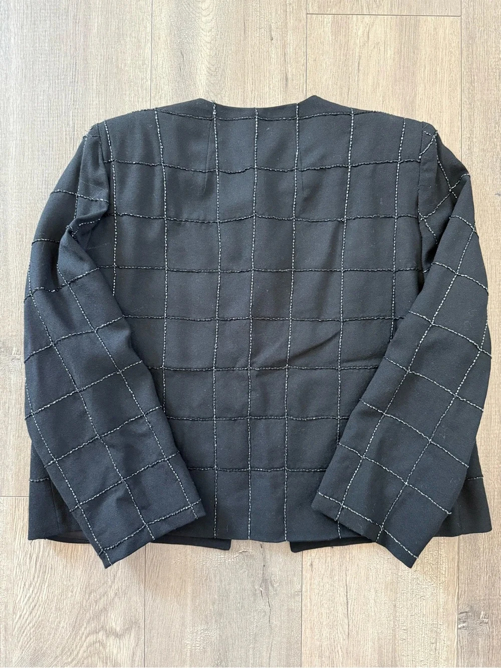 Vintage 1980s/90s Christian Dior “The Suit” Beaded Wool Jacket Black